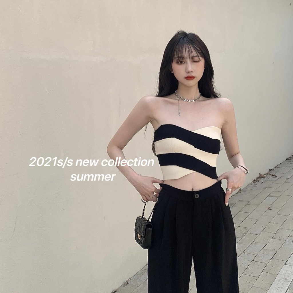 Cicishop(7949-1/2773)เกาะอกไหมพรม ดีเทลไขว้หน้าซิปหลัง แซ่บอลังการงานสร้าง ใส่แล้วเผ็ดเหมือนพริกแสนเม็ด