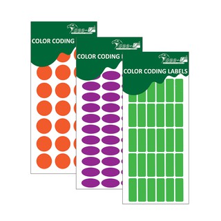 See-D Labels Color Coding Labels - กระดาษ สี กาวรีมูฟ