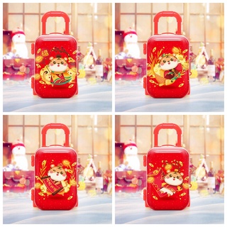 Creative Trolley Case กระเป๋าใส่เหรียญสำหรับเด็ก New Year Candy Box Childrens Room Decoration