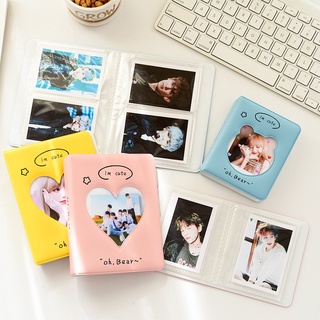 อัลบั้มรูปภาพ รูปหมีน่ารัก ขนาด 3 นิ้ว สําหรับเก็บสะสมการ์ดโลโม่ โฟจิ Instax