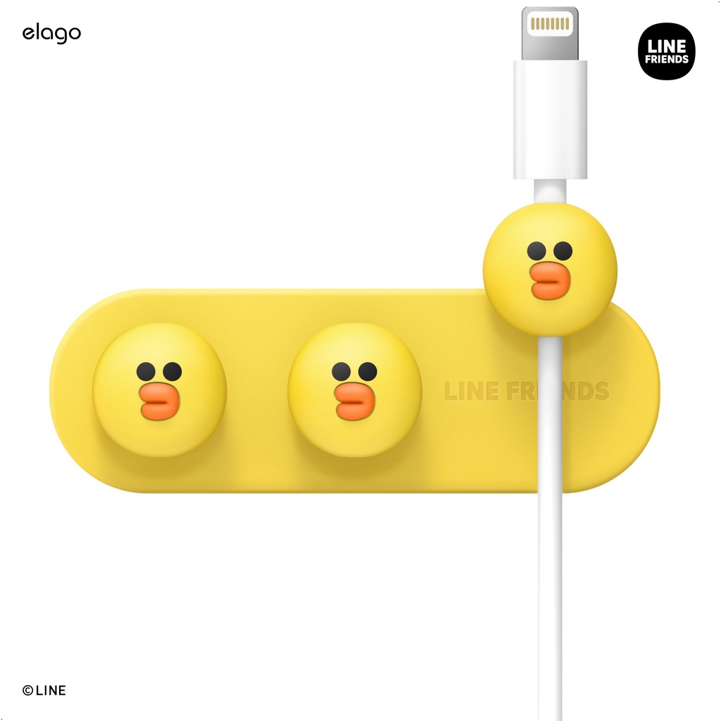 elago x LINE FRIENDS Collection Magnetic Cable Management Buttons แม่เหล็กอุปกรณ์จัดระเบียบสายชาร์จ