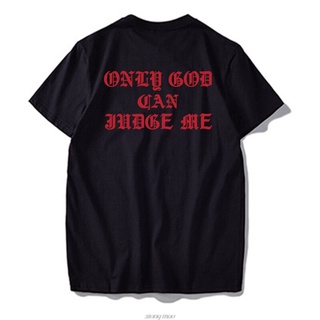 เสื้อยืดแขนสั้น คอกลม แบบนิ่ม พิมพ์ลาย Only God Can Judge Me TUPAC 2pac สไตล์ฮิปฮอป เรียบง่าย 100%สามารถปรับแต่งได้