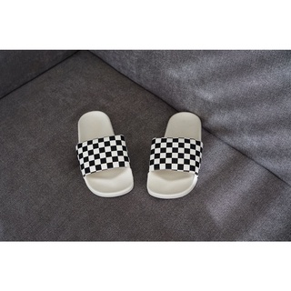 [ของแท้ ส่งฟรี จากไทย] VANS SLIDE-ON WHITE CHECKERBOARD (รุ่นเก่า)