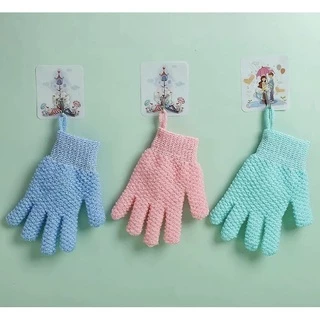 ถุงมืออาบน้ำ ขัดตัวขัดขี้ไคล ถุงมือสปา ใยขัด 1ข้าง,1คู่