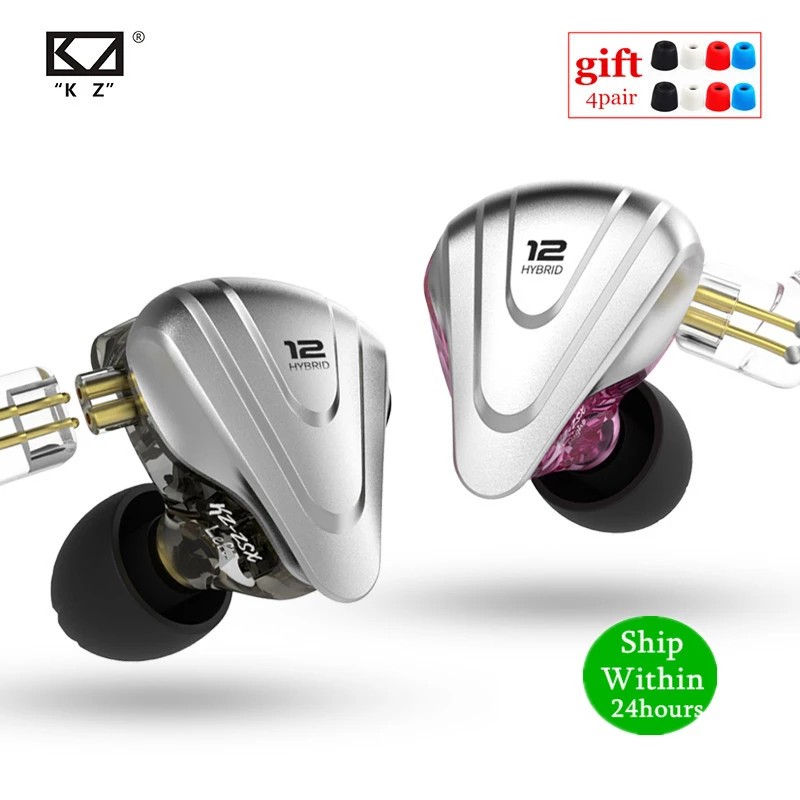 KZ ZSX 1DD+5BA 12 Unit Hybrid In-ear Earphones HIFI Metal Headset Music Sport KZ ZS10 PRO AS12 AS16 ZSN PRO C12 DM7 as06 v90