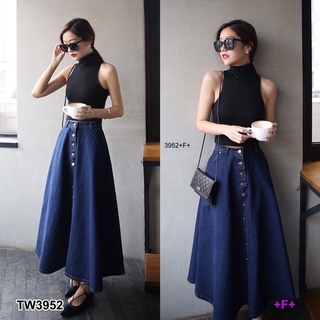 พร้อมส่ง🌟 ชุดเซต เสื้อคอเต่าขนกุด กระโปรงยีนส์ TW3952
