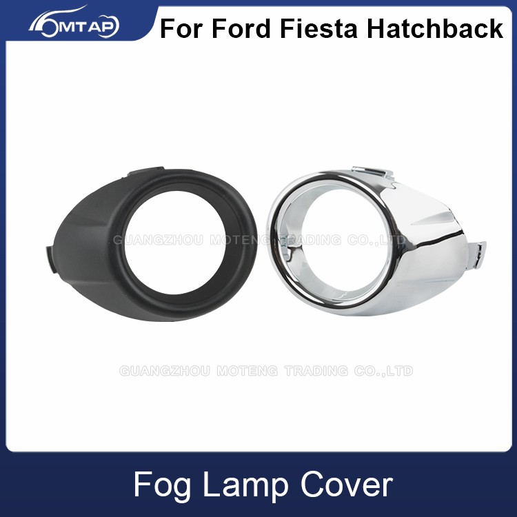 MTAP สําหรับ Fiesta หมอกฝาครอบกันชนหน้า Trim หมอกสําหรับ Ford Fiesta Hatchback 2009 ~ 2012 เงิน/โครเมียม/สีดํา
