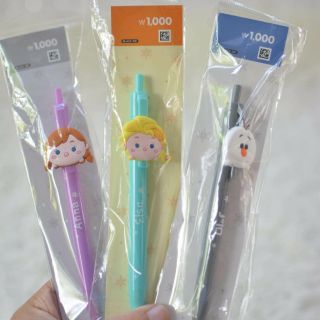 (( พร้อมส่ง )) ปากกาดิสนีย์โฟรเซ่นลายเอลซ่า, อันนา, โอลาฟ Frozen จาก Daiso เกาหลี 🇰🇷