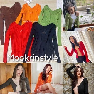 🔥แซ่บบเกินต้าน Mookrinstyle 🔥 เสื้อเว้าอก เสื้อไหม สุดแซ่บ งานตามหา เสื้อไหมพรมเว้าอก เสื้อเซ็กซี่ เสื้อสายฝอ เสื้อแซ่บๆ