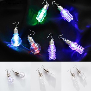 Eye-Catching Colorful Dangle แว่นตา Light Bulb Long Earrings เครื่องประดับผู้หญิงเครื่องประดับคลับ