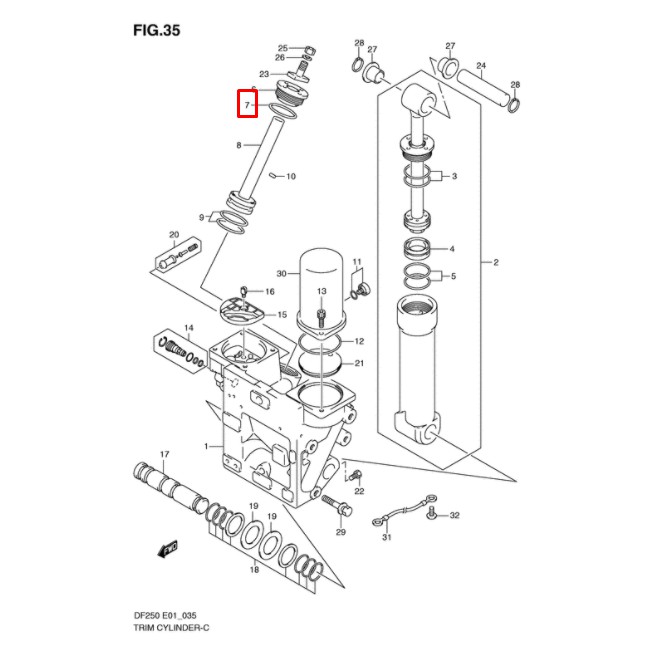 48633-93J00-000 O RING โอริง เครื่องยนต์เรือซุซุกิ Suzuki Outboard 48633-93J00 4863393J00000