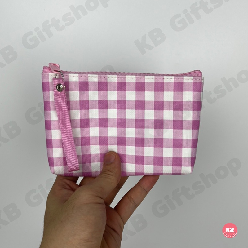 KB กระเป๋าใส่เหรียญ กระเป๋าสตางค์ ของขวัญ ของชำร่วย ของแจกพรีเมี่ยม ขายส่งยกโหล (12ใบ) คละสี ขนาด 4x6 นิ้ว ลายสก๊อต - รูปที่ 5