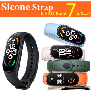 ใหม่ สายนาฬิกาข้อมือซิลิโคน อุปกรณ์เสริม สําหรับ Xiaomi Mi Band 7 MiBand band7 2022