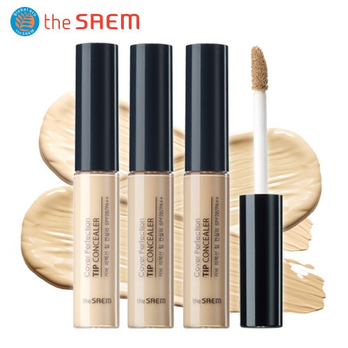 เดรส ถูก แปรงไฮไลท์แปลงแต่งหน้า ชุด The-Saem Cover-Perfection Tip-Concealer ราคา ขายส่ง ลดราคา