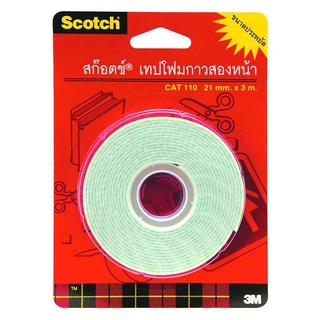 NNP-เทปโฟมกาว 2 หน้า 3M Scotch CAT 110 21มม.x3ม. ออกใบกำกับภาษีได้