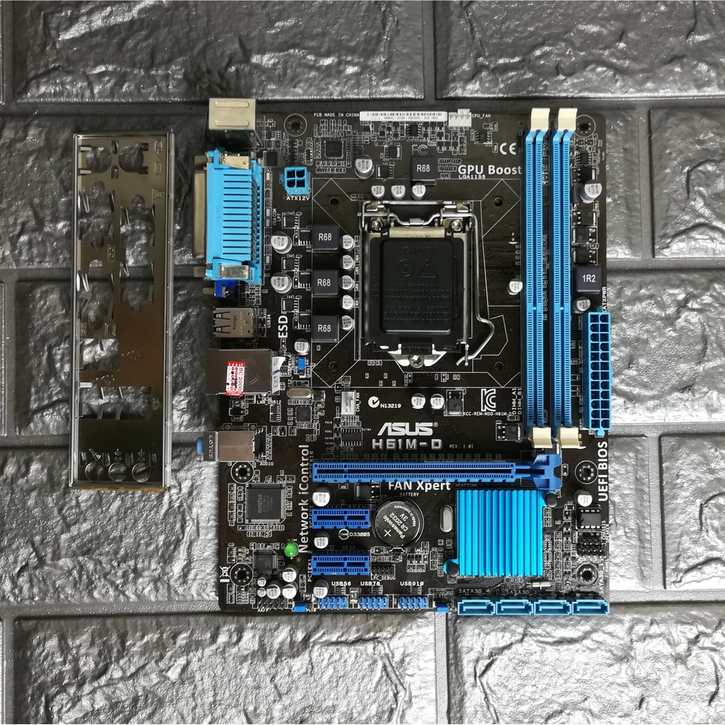 ⚡️เมนบอร์ด ASUS H61MD LGA1155 มีฝาหลัง ฟรี Speakerเมนบอร์ด Shopee