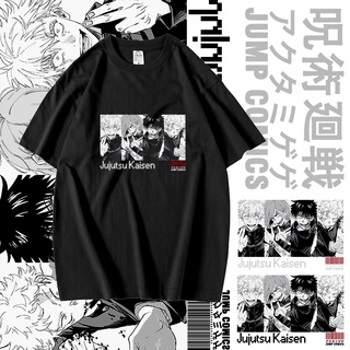 ใหม่เสื้อยืดคอกลมพิมพ์ลาย Demon Slayer Blade Gojo Satoru สําหรับผู้ชายผู้หญิงสีดําสีขาว S-4Xlใส่สบายๆ