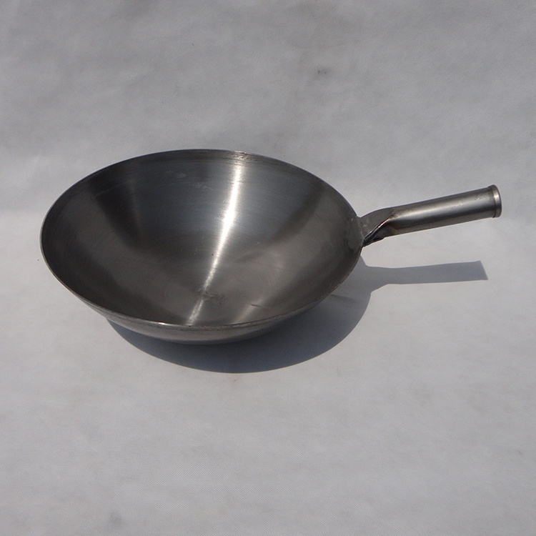 ☏┋✻Old fashioned traditional iron wok refined iron pan chinese Wok Round bottom pot frying pan