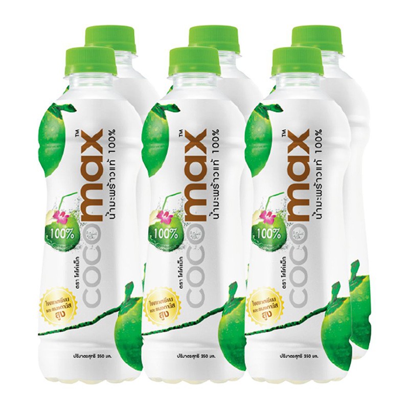 โคโค่แม็ก น้ำมะพร้าวแท้ 100% 350 มล. แพ็ค 6Cocomax 100% coconut water 350 ml pack 6