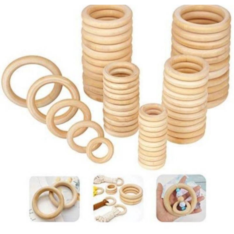 ห่วงไม้ 3-9มม.(ราคาต่อชิ้น)สั่งซื้อ60บาทขึ้นไป ต่ำกว่า60บาทไม่ได้ส่ง