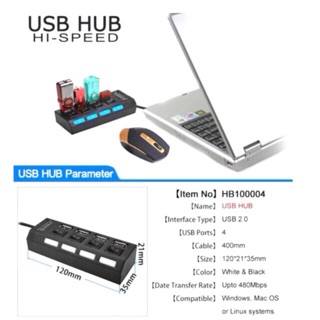 HUB 4 Ports Mini High Speed USB 2.0 Portable USB Hub 480 Mbps Switch Hub Usb Splitter.