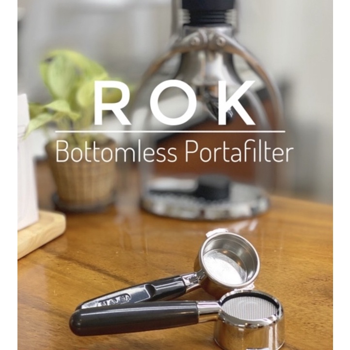Rok Bottomless Portafilter ด้ามชงกาแฟ ก้านชงกาแฟ สำหรับเครื่อง Rok Espresso Maker