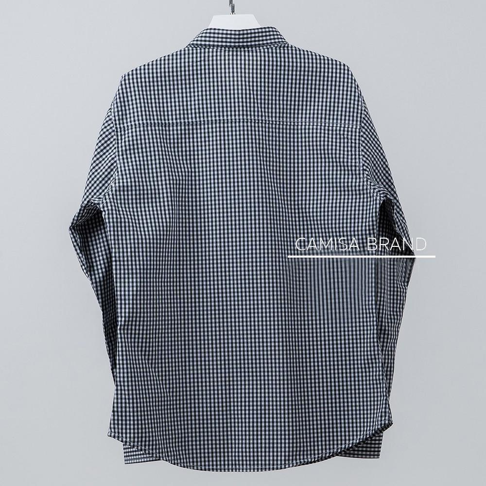 (C45 สก็อตดำถี่-ใจดำ) ผ้าCottonคุณภาพดี เสื้อทำงาน เสื้อใส่เที่ยว #4