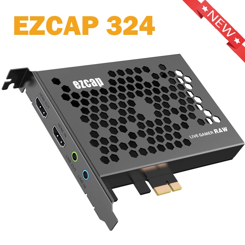 EZCAP 324 PCI-E Video Capture Card 4K30P/1080P120 Game Record and Live Stream, for PS4, Xbox One,Wii