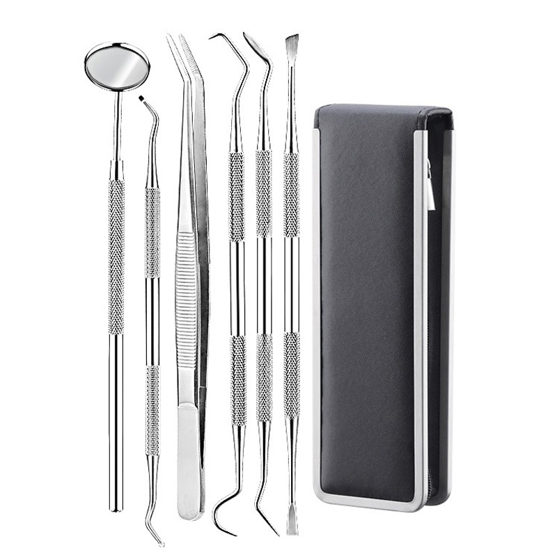 6c/set Dental Mirror Stainless Steel Dental Dentist reared Tool Set ...