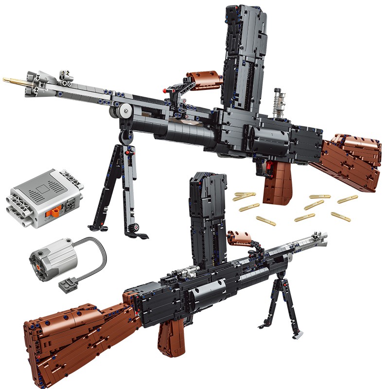 เลโก้Technical DIY Electronic Toy Light Machine Gun Blasting Machine