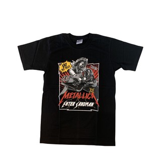 เสื้อยืดผ้าฝ้ายพรีเมี่ยมเสื้อวงดนตรี Metallica เสื้อยืดแฟชั่น ผ้านิ่ม พร้อมส่ง