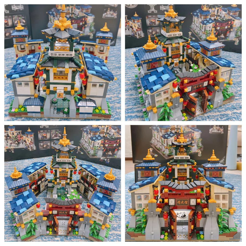 การก่อสร้างตึก：2770cs Foldable Jingwu Hall Model Building Blocks City ...