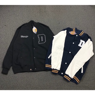 เสื้อแจ็กเก็ต Dickies LOGO D BLACK &amp; NAVY PREMIUM BOMBER VARSITY