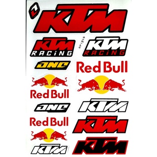 สติ๊กเกอร์กระทิงแดงRacing มอเตอร์ไซค์วิบาก Supercross ATV (สีแดง) สติ๊กเกอร์Racing สติ๊กเกอร์แต่ง สติ๊กเกอร์ขายดี