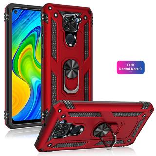 Colorful Case Xiaomi Redmi Note 9 Shockproof Cover Xiomi Redmi Note9 Finger Ring Holder Hard PC Phone Case Armor Casing