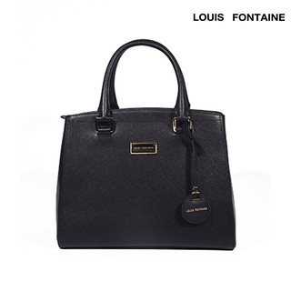 LOUIS FONTAINE กระเป๋าถือพร้อมสายสะพายยาว รุ่น KELLY - ( สีดำ )