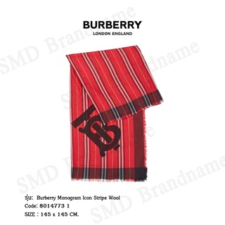 Burberry ผ้าพันคอ รุ่น Burberry Monogram Icon Stripe Wool Code: 8014773 1