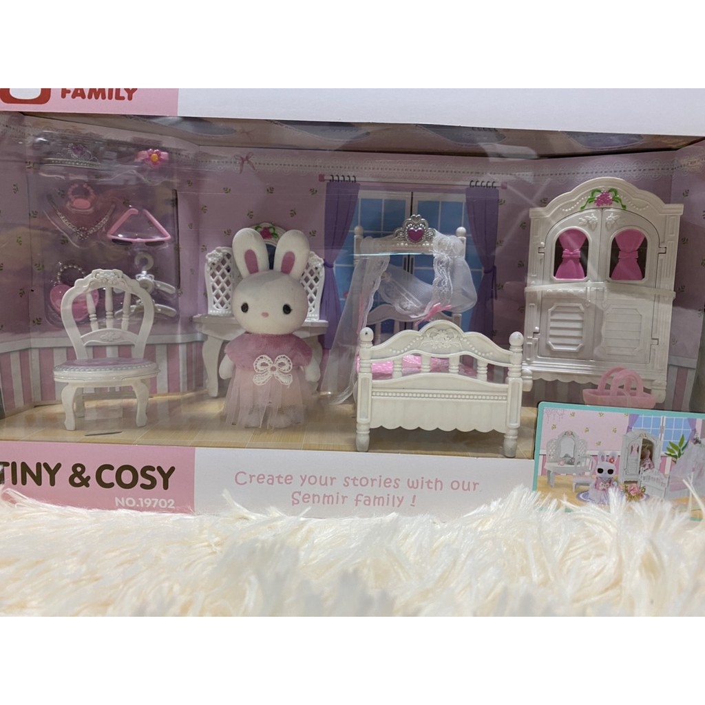 🌈ของเล่นเด็ก ของเล่นเด็กผู้หญิง บ้านกระต่าย Sylvanian บ้านกระต่ายชุดห้องนอน กระต่ายซูวาเนี่ยน Synvan