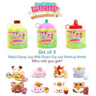 Smooshy Mushy Pets and Besties - Maple Jar, Ketchup Bottle and Jug -  สกุชชี่ แบบสุ่ม 1 ชิ้น