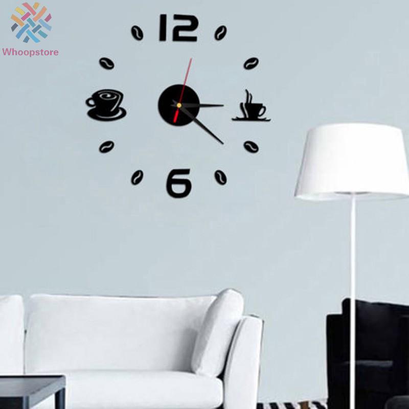 Latest DIY Self Adhesive Decal Wall Digit Number Room Interior Clock Modern Art