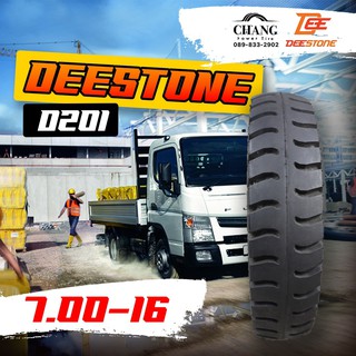 7.00-16 รุ่นD201 TT 12PR  ยี่ห้อDEESTONE ยางรถบรรทุก ลายหลัง