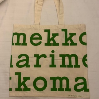 Marimekko Green logo totebag