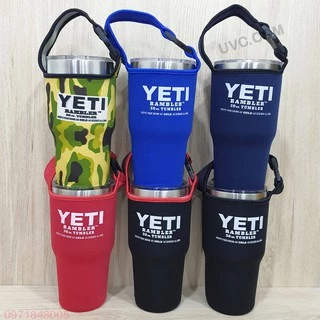 กระเป๋าใส่แก้ว 30OZ 20OZ ผ้าหนาเกรดดี มีหูหิ้ว ถุงแก้วน้ำเยติ ถอดออกได้ สำหรับแก้ว20OZถึง30OZ ยืดได้
