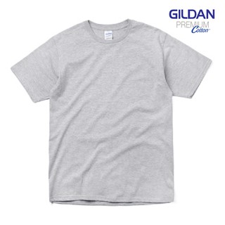 เสื้อยืดสีเทาอ่อน GILDAN Premium Cotton