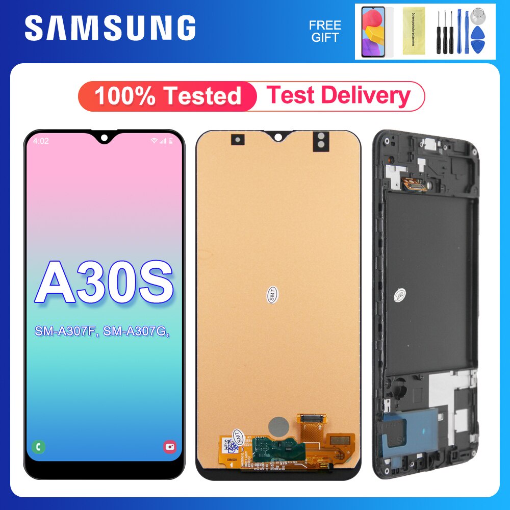 6.4 สําหรับ Samsung galaxy A30S จอแสดงผล LCD Touch Screen Digitizer Assembly Part A307F A307FN A307G