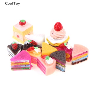 &lt; Cooltoy &gt; ของเล่นเค้กสตรอเบอร์รี่จิ๋ว 1:12 สําหรับบ้านตุ๊กตา 5 ชิ้น