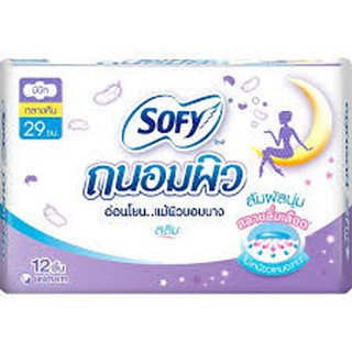 ผ้าอนามัย Sofy ถนอมผิว แบบมีปีก ขนาด 29 ซม. บรรจุ 12 ชิ้น