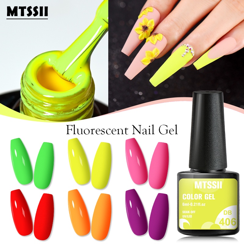 MTSSII MEET ACROSS น้ํายาทาเล็บเจล เรืองแสง สีนีออน แวร์นิส กึ่งถาวร ทําเล็บ แช่ปิด เจลเคลือบเงา