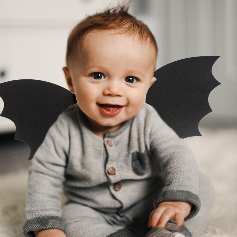 smile* Black Wings Bat Devil Cosplay Wings Halloween Dress Up Party Props Bat Wings