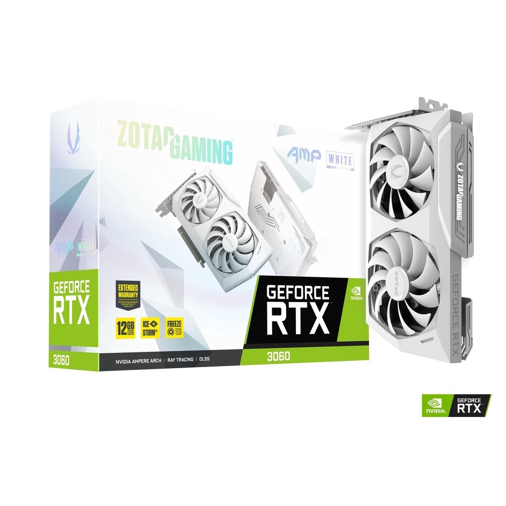 [IT WIZARD ผ่อน 0%] ZOTAC RTX 3060 AMP White Edition LHR (ของใหม่ ประกันไทย 3 ปี)